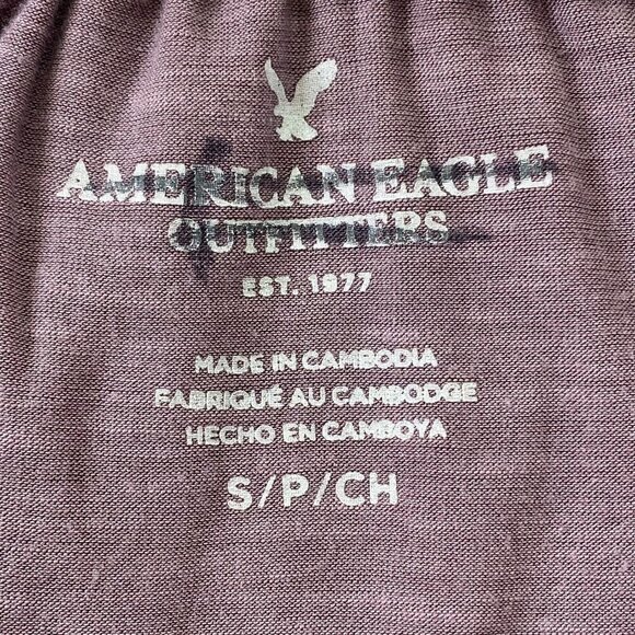 AEO American Eagle Womens size Small Off Shoulder 3/4 Sleeve Knit Top Lavender - Picture 5 of 9